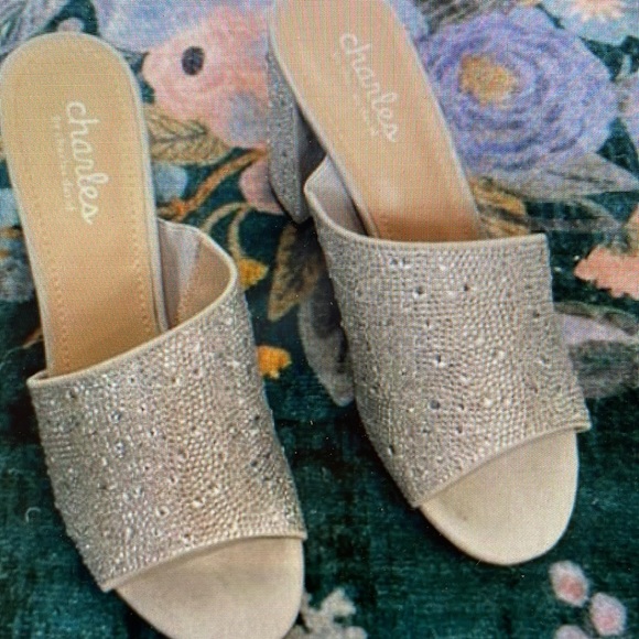 Charles David Formal Rhinestone Crystal Chunky heels - Picture 7 of 13
